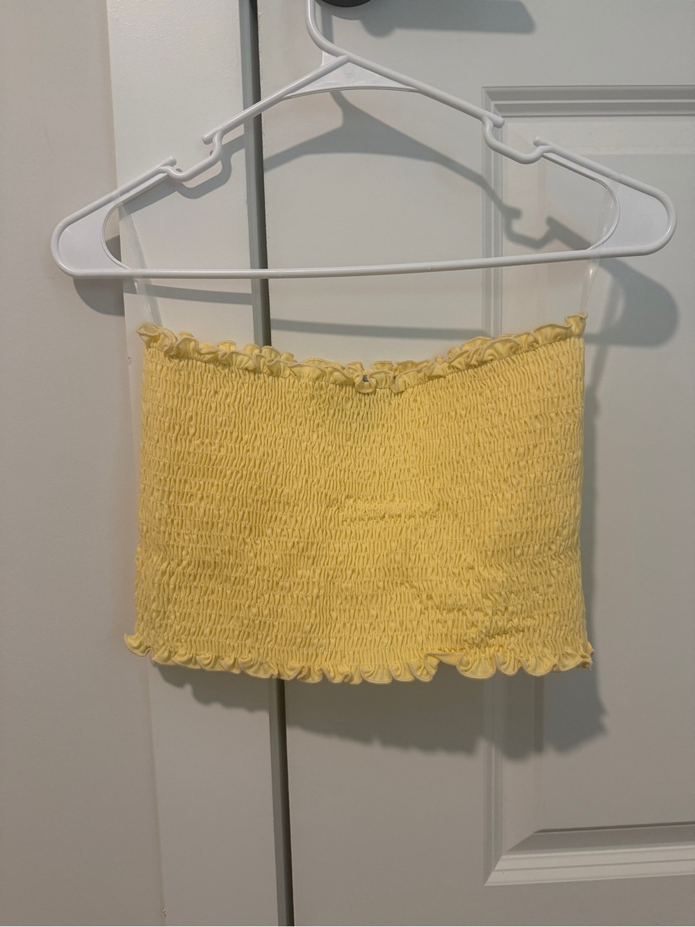 Pink Melo Yellow Smocked Tube Top